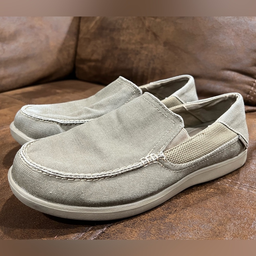 Crocs slip-on loafers khaki brown tan men’s 10